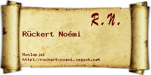 Rückert Noémi névjegykártya